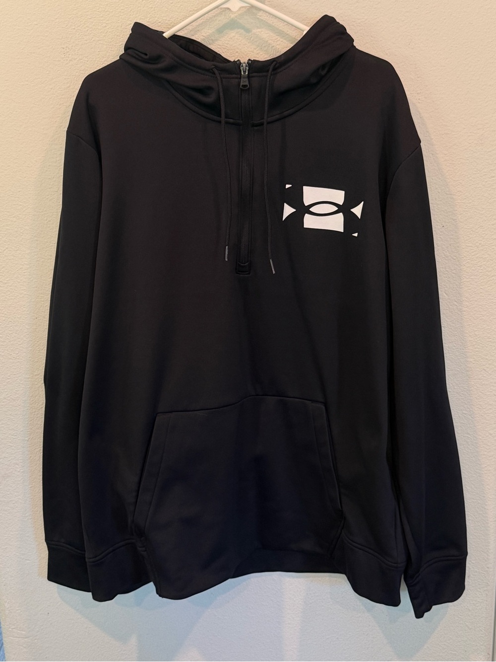Under Armour Men’s 2XL Fleece 1/4 Zip Hoodie Black Athletic Performance